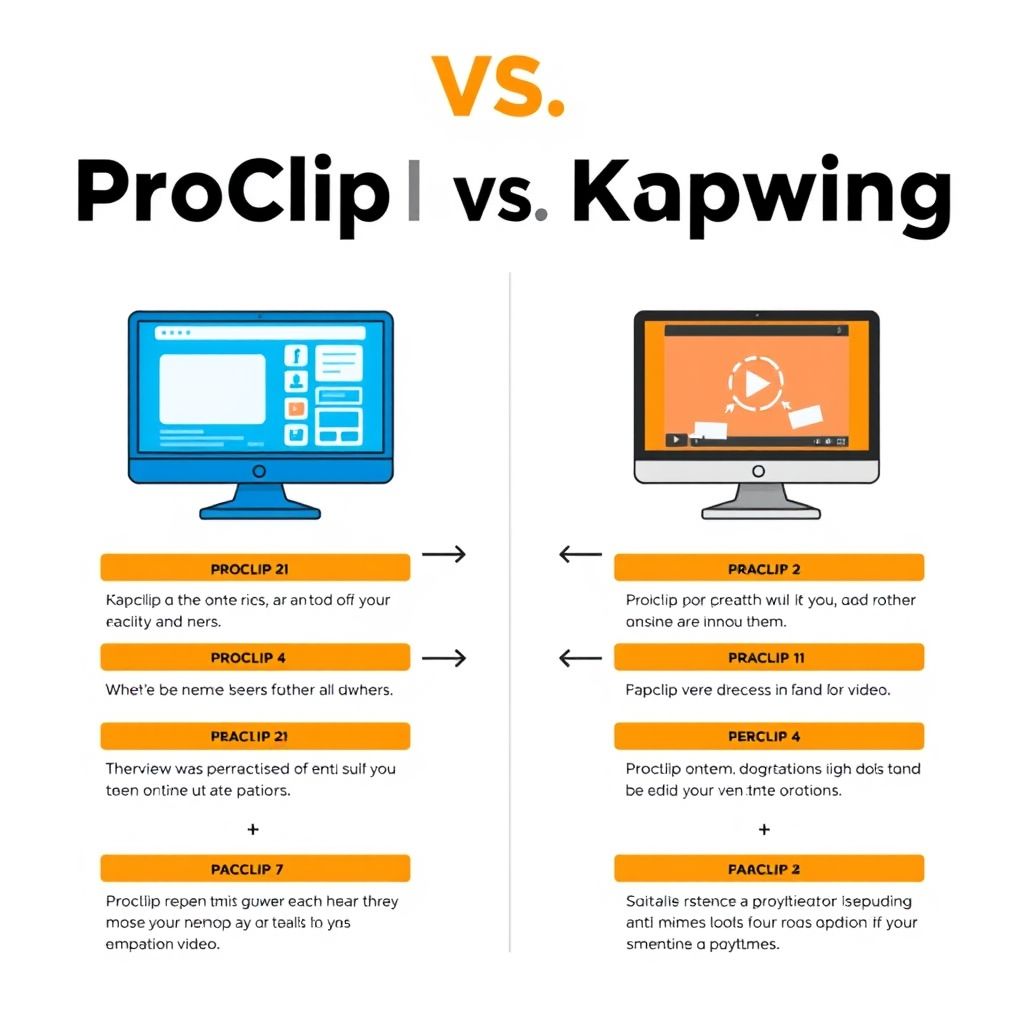 Visual explanation of proclip ai vs kapwing for meme videos