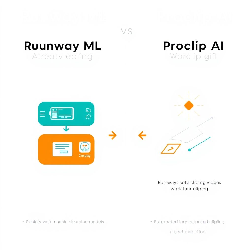 Visual explanation of Runway ML vs ProClip AI