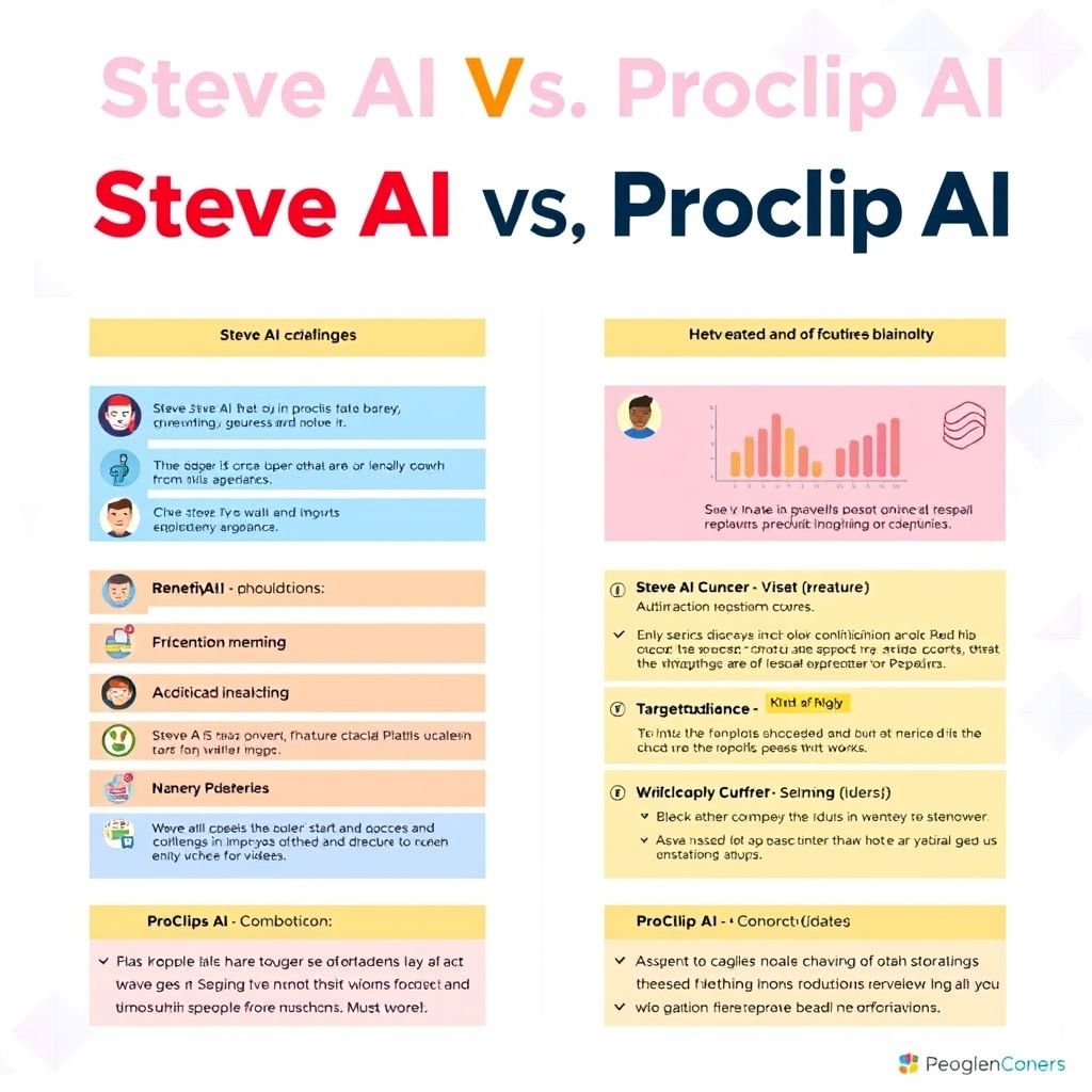 Visual explanation of steve ai vs proclip ai for beginners
