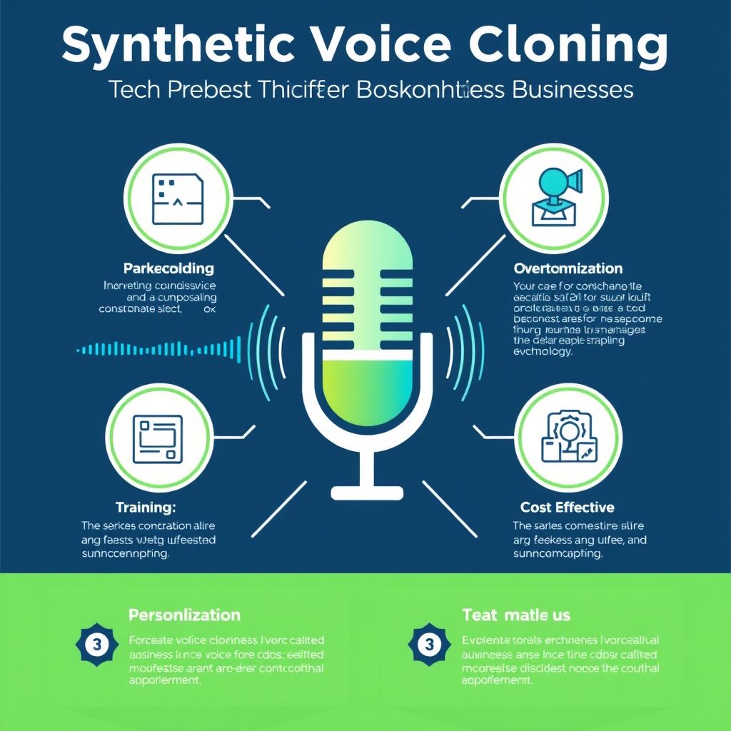 Visual explanation of synthetic voice cloning for businesses