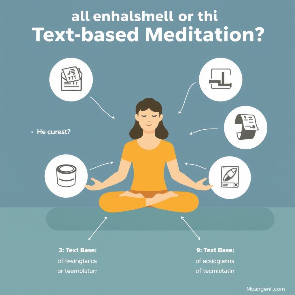 Visual explanation of text-based meditation videos