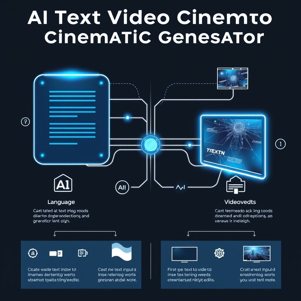 Visual explanation of text to video cinematic ai generator