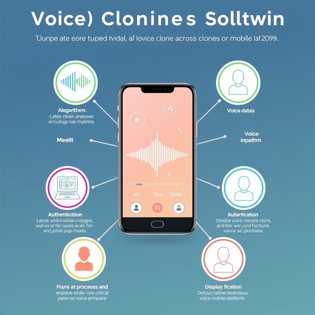 Visual explanation of voice clone solution for mobile apps