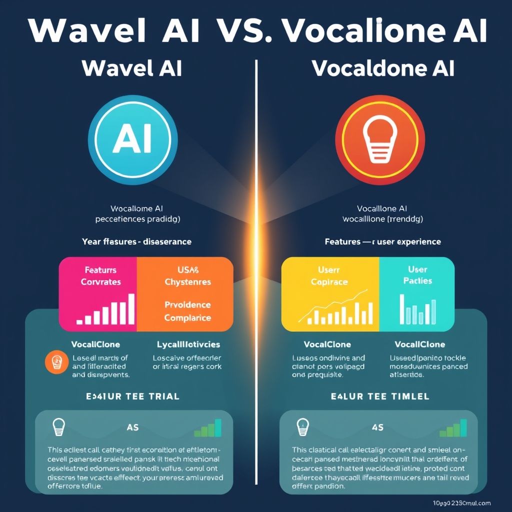 Visual explanation of Wavel AI vs VocalClone AI trial comparison