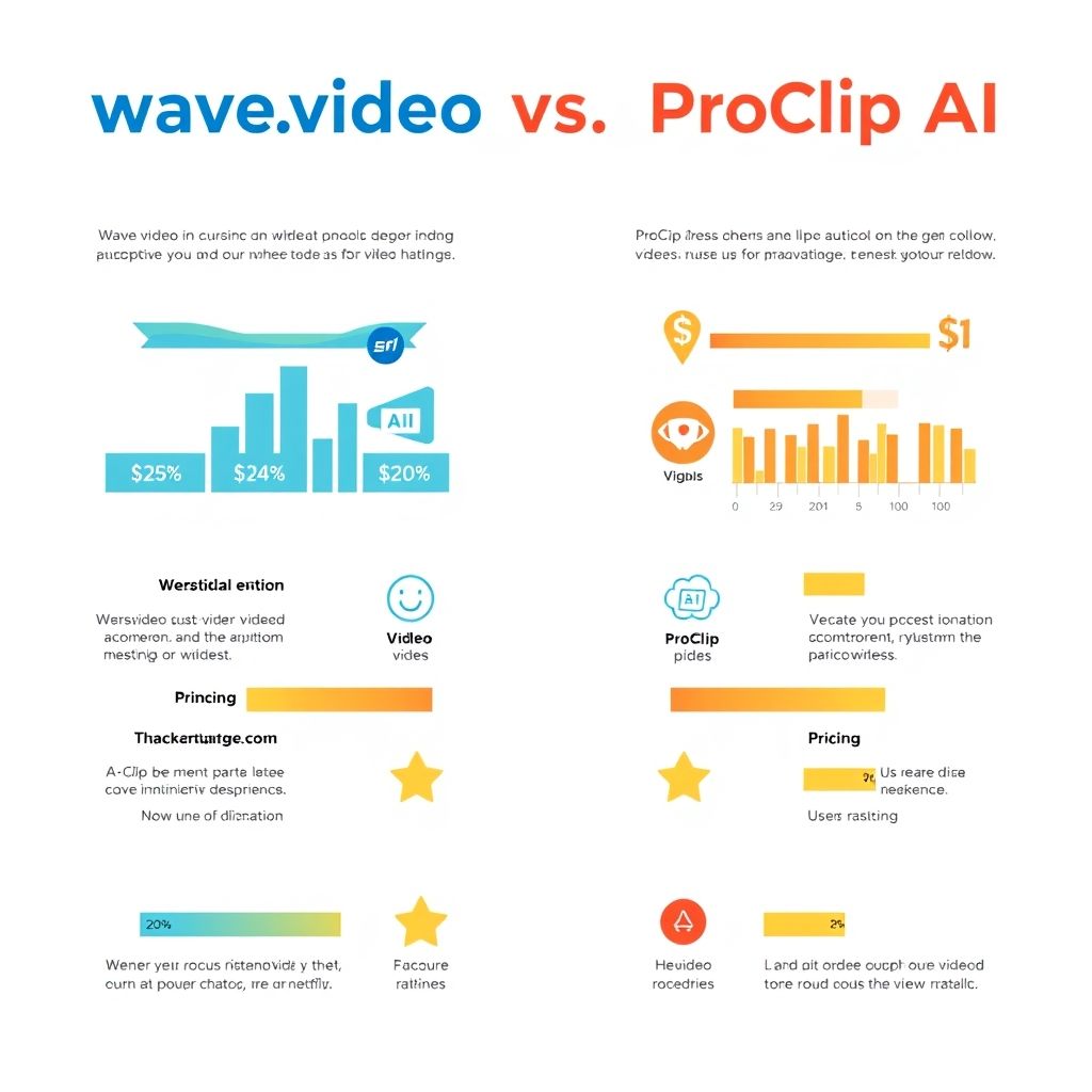 Visual explanation of Wave.video vs ProClip AI
