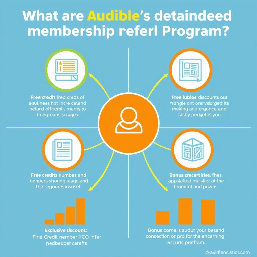 Visual explanation of what are the benefits of audibles membership referral program