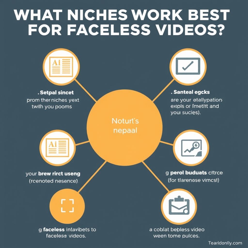 Visual explanation of What niches work best for text to faceless videos