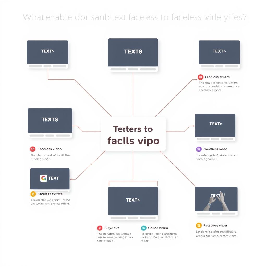 Visual explanation of What platforms support text to faceless video creation