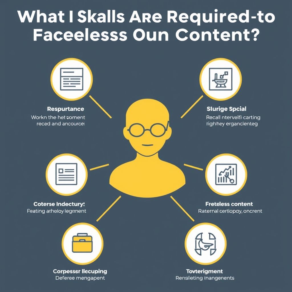 Visual explanation of What skills are required to create faceless content