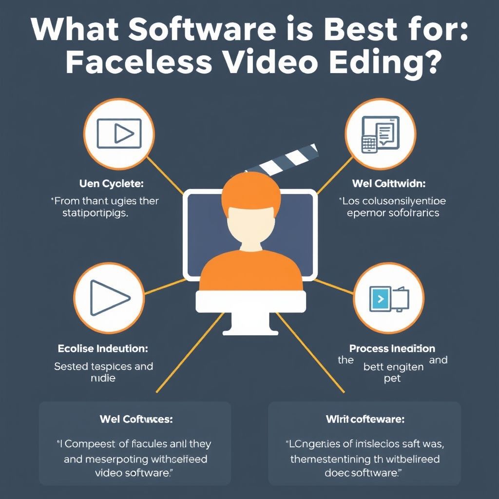 Visual explanation of faceless video editing workflow