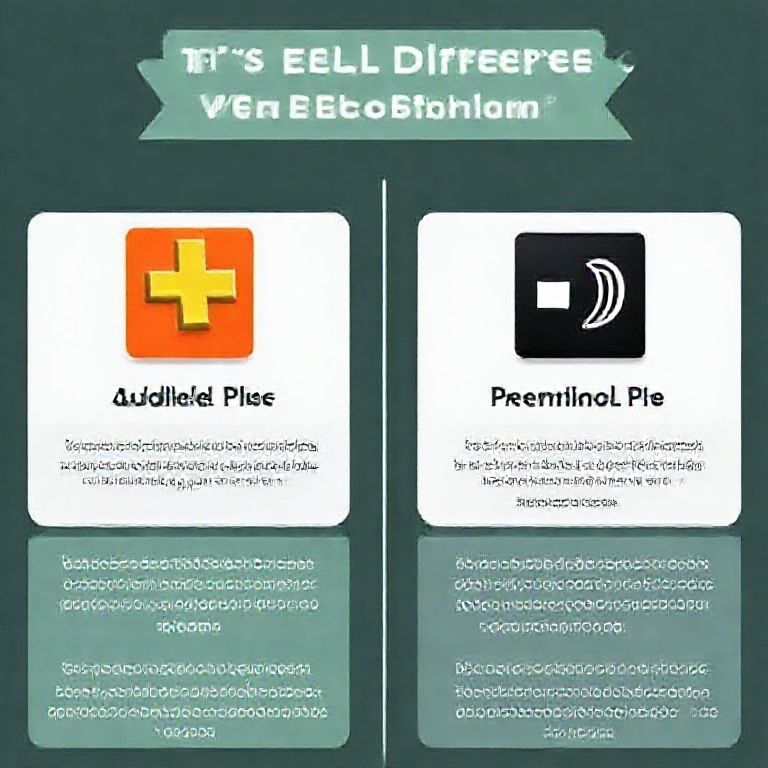 Visual explanation of what's the real difference between audible plus and premium plus