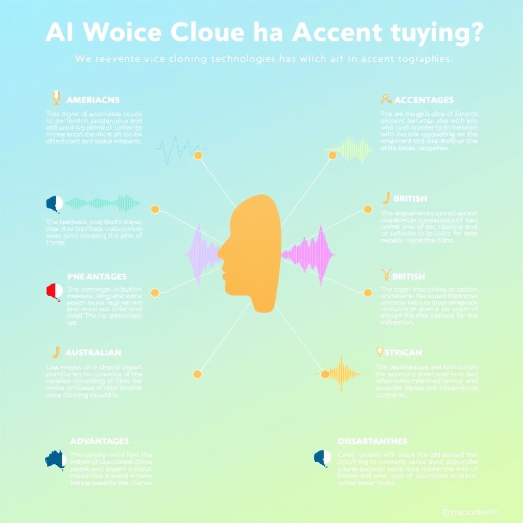 Visual explanation of Which AI voice clone has accent tuning