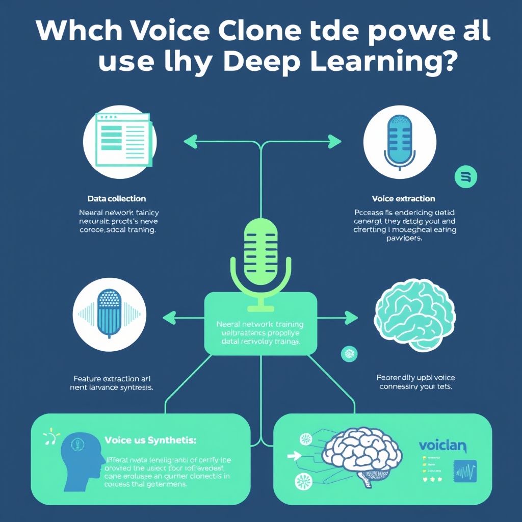 Visual explanation of Which voice clone tool uses deep learning