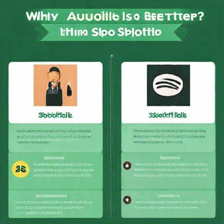 Visual explanation of why audible is better than spotify
