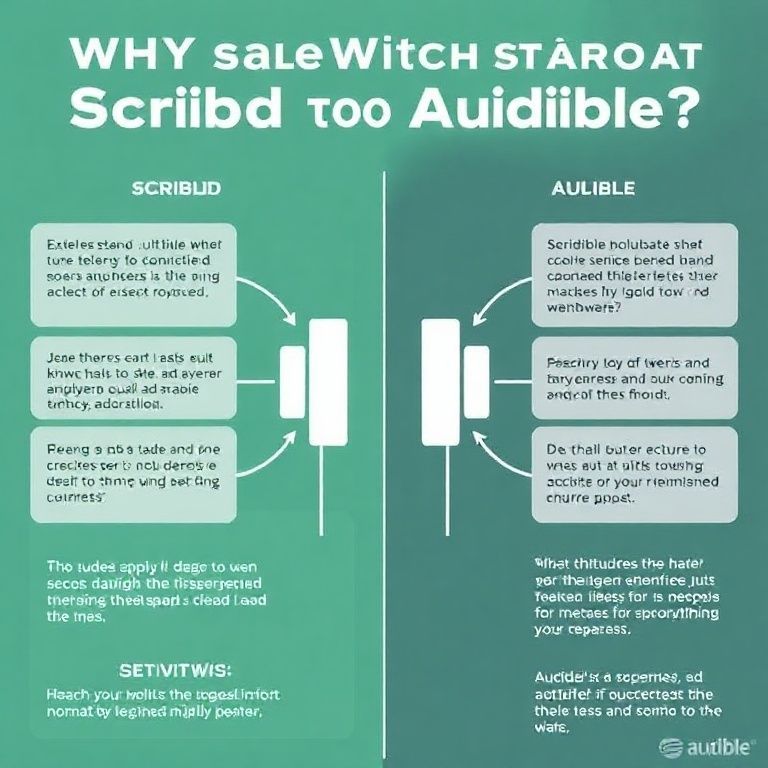 Visual explanation of why people switch from scribd to audible