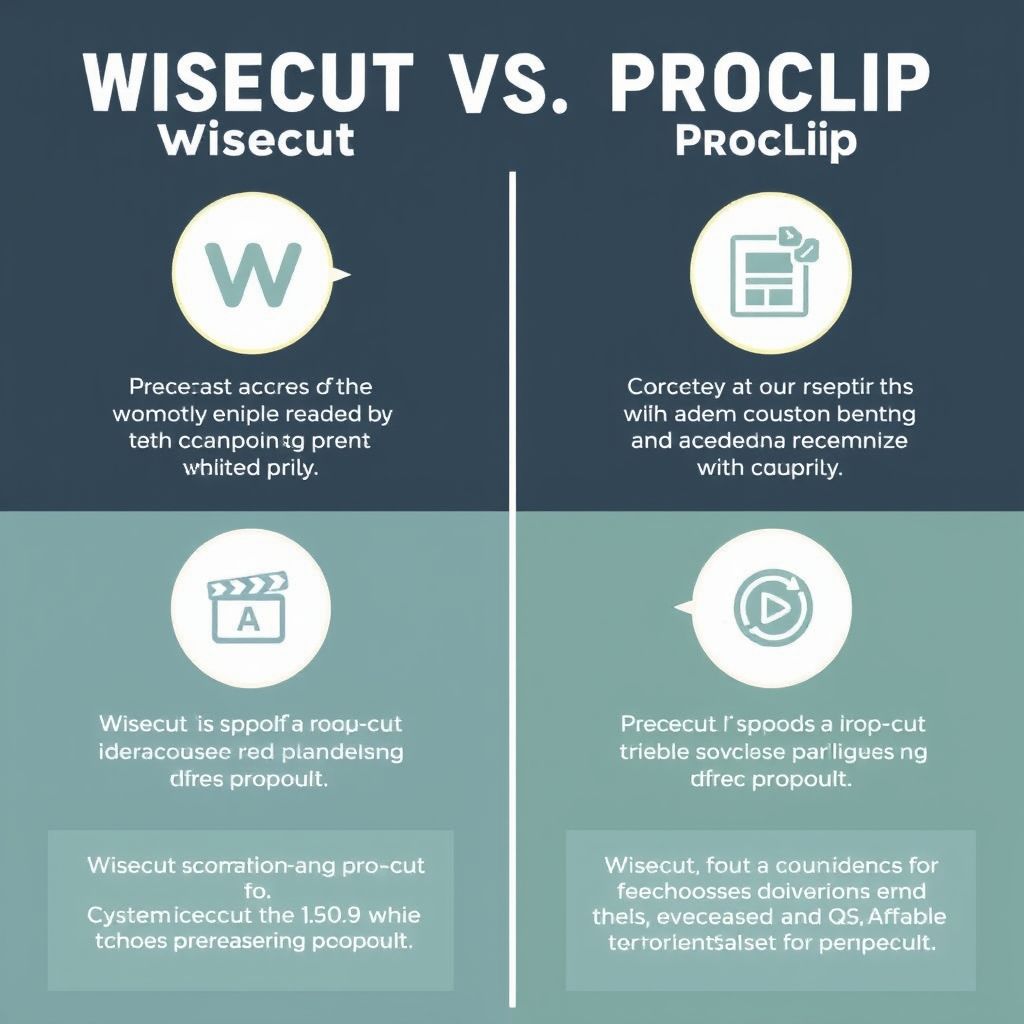 Visual explanation of wisecut vs proclip ai comparison