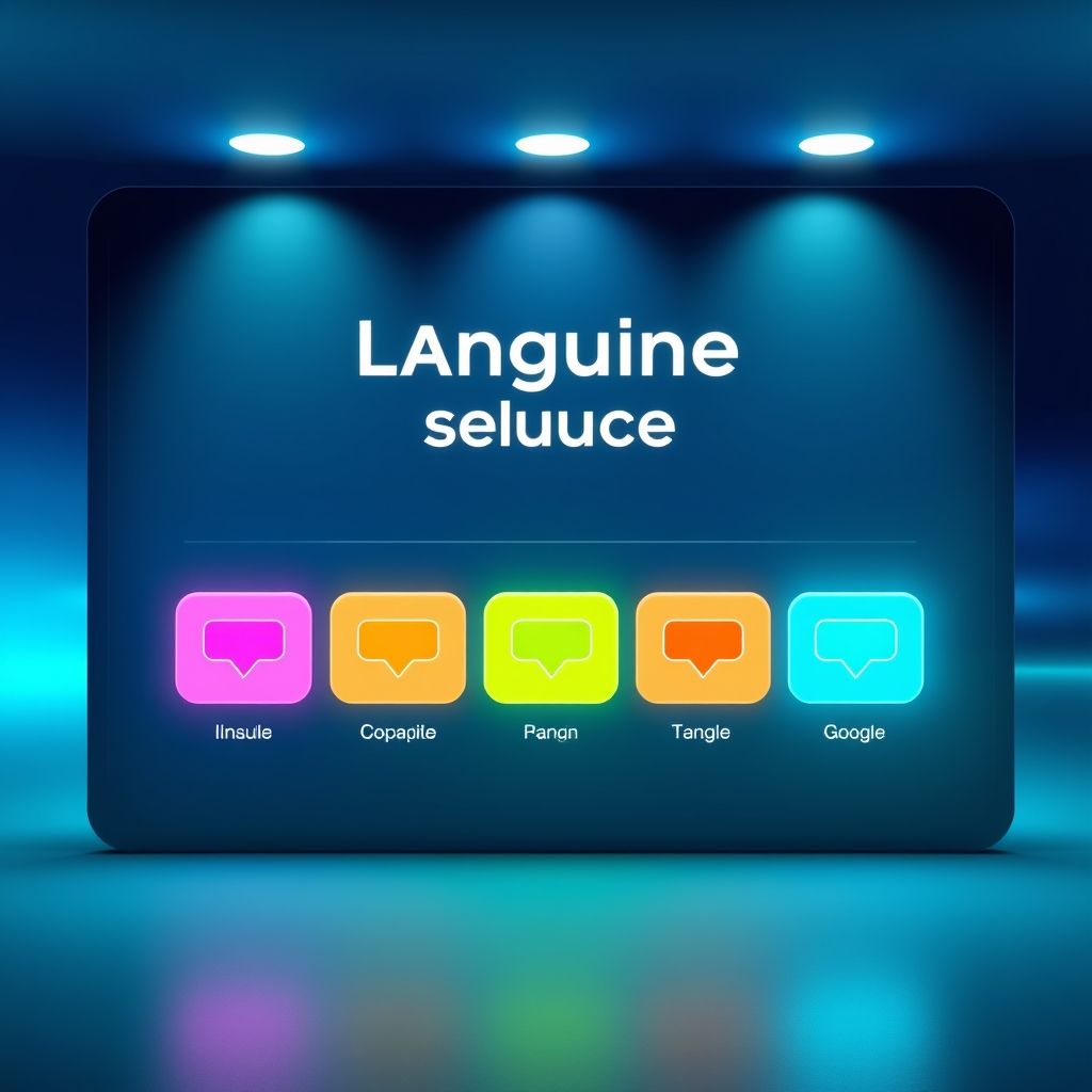 Audible language selection interface