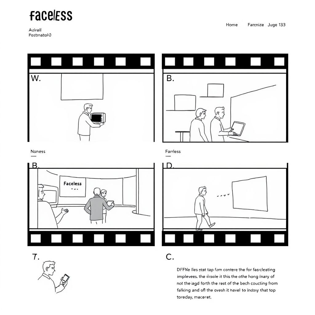Faceless video storyboard example