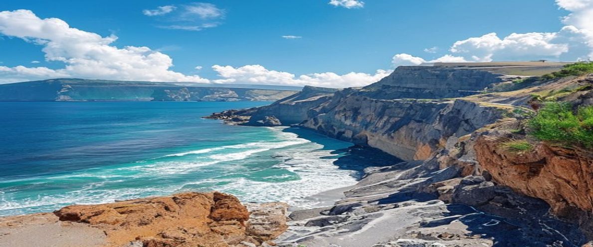 Vlychada Beach cliffs