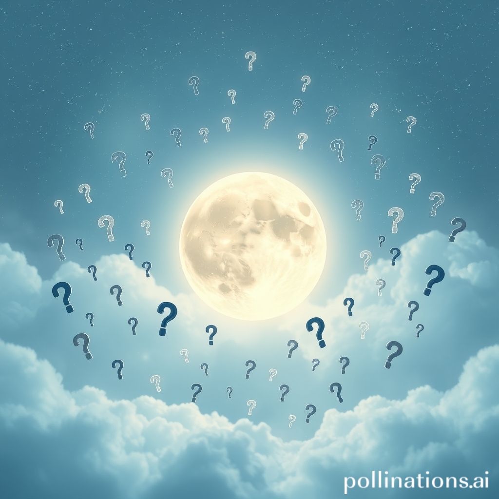 달과 물음표 아이콘 - 달에 대한 자주 묻는 질문(FAQ)
